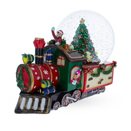 Shop Children Riding Train Musical Water Snow Globe. Buy Snow Globes Trains Musical Figurines Multi Round Resin for Sale by Online Gift Shop BestPysanky Christmas water globe snowglobe music box musical collectible figurine xmas holiday decorations gifts rotating animated spinning animated unique picture personalized cool glitter flakes festive wind-up