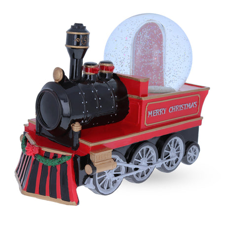 Train with Picture Frame Musical Christmas Water Snow Globe ,dimensions in inches: 8.5 x 6 x 3.9