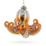 Glass Bright Octopus Blown Glass Christmas Ornament in Multi color