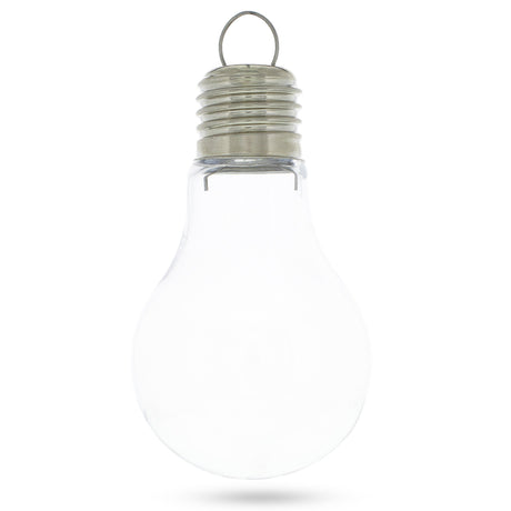 Plastic Clear Plastic Light Bulb Christmas Ornaments DIY Craft 4.5 Inches in Clear color