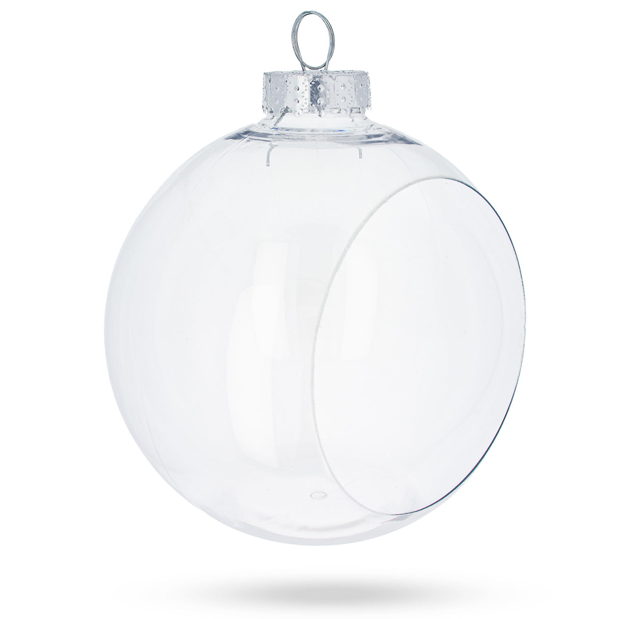 3.15-Inch Clear Plastic Fillable Christmas Ball Ornaments for DIY