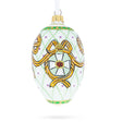 Glass 1916 Order Of St George Royal Glass Egg Ornament 4 Inches in White color Oval