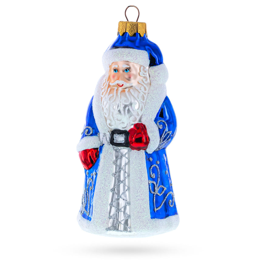 Glass Grandfather Frost Mini Glass Christmas Ornament in Multi color