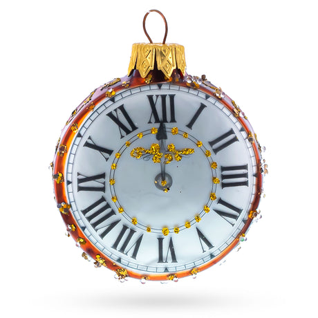 Glass Pocket Watch with White Dial Glass Ornaments in Multi color Round