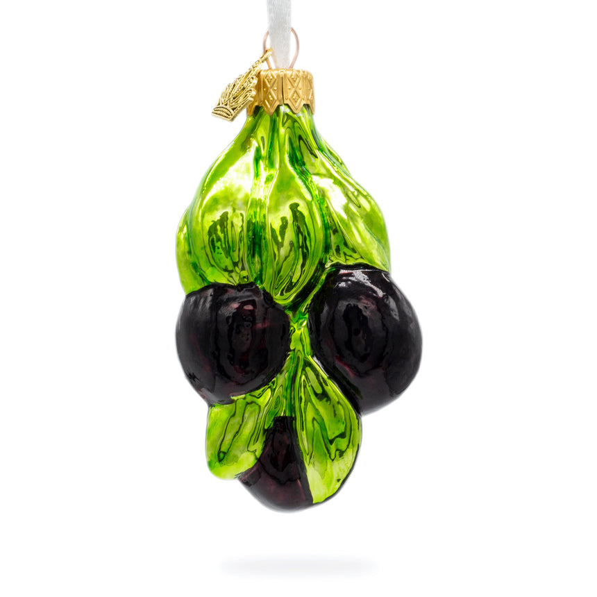 Glass Black Olives Mini Glass Christmas Ornament in Multi color