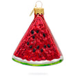 Glass Watermelon Slice Mini Glass Christmas Ornament in Red color Triangle