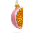 Glass Orange Slice Mini Glass Christmas Ornament in Multi color