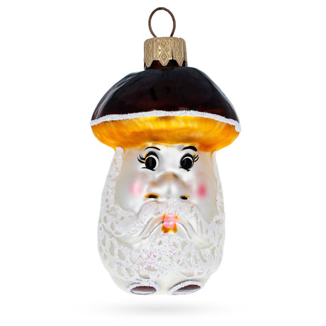 Glass Mushroom Grandpa Mini Glass Christmas Ornament in Multi color