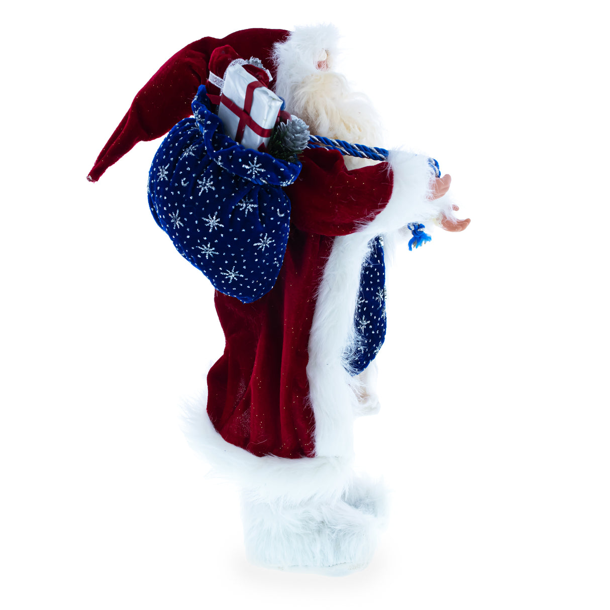 Standing Santa Fabric Figurine 18 Inches ,dimensions in inches: 18 x 18.4 x 9.4