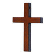 Wood Small Wooden Cross Pendant for Necklace 1.68 Inches in Brown color