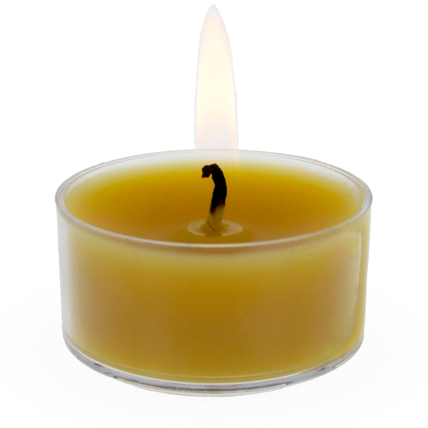 Bees Wax Beeswax Tea Light Candle (T-Light) in Yellow color Round