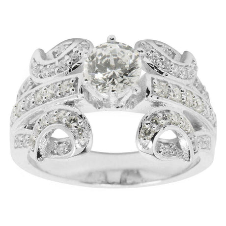 Sterling Silver Wings Sterling Silver Women's Ring (Size 7) in Silver color