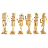 Set of 6 Unfinished Wooden Nutcrackers DIY Craft Kit 5 Inches ,dimensions in inches: 5 x 12 x 7.1