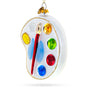 Glass Artist's Color Palette Blown Glass Christmas Ornament in Multi color