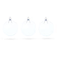 Glass Flat Disc Clear Blown Glass Christmas Ornament in Clear color Disc