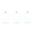 Glass Deluxe Set of 3 Flat Disc Clear Blown Glass Christmas Ornaments 5.4 Inches (140 mm) in Clear color Disc