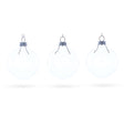 Glass Set of 3 Clear Blown Glass Ball Ornament 3.05 Inches (78 mm) in Clear color Round