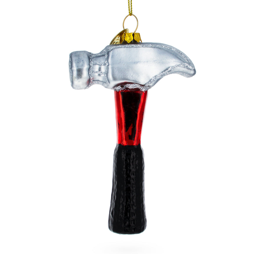 Glass Rugged Hammer Blown Glass Christmas Ornament in Multi color