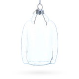 Glass Cozy Hoodie Clear Blown Glass Christmas Ornament in Clear color