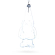 Glass Whimsical Enchanted Gnome Clear Glass Christmas Ornament in Clear color