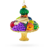 Glass Sumptuous Fruit Platter Blown Glass Christmas Ornament in Multi color