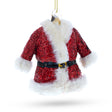 Glass Classic Santa Coat Blown Glass Christmas Ornament in Red color