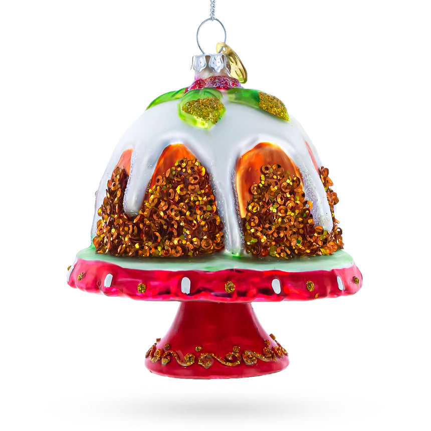 Glass Glazed Cake Blown Glass Christmas Ornament in Multi color