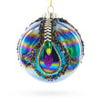 Glass Radiant with Intricate Gems Glass Ball Christmas Ornament 4.6 Inches in Multi color