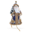 Glass Rustic Coastal Santa with Burlap Accents & Starfish Design Christmas Ornament in Multi color