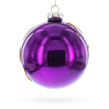 Purple Jewel Butterfly Glass Ball Christmas Ornament ,dimensions in inches:  x  x