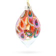 Glass Paisley Design Teardrop Glass Christmas Ornament in Multi color