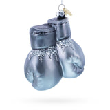 Glass Boxing Gloves Glass Christmas Ornament in Black color