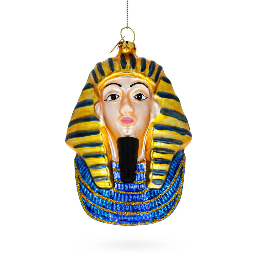 Glass Majestic Sphinx of Giza, Egypt Glass Christmas Ornament in Multi color