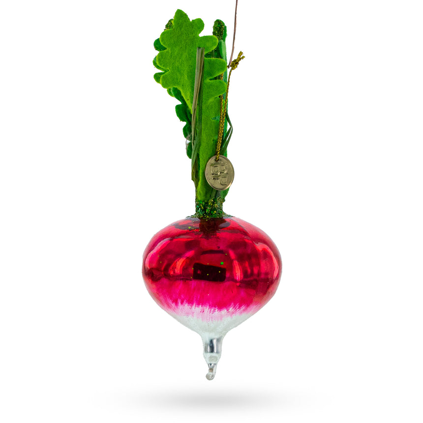 Glass Vibrant Radish Blown Glass Christmas Ornament in Multi color