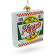 Glass Delicious Pizza Box Blown Glass Christmas Ornament in Multi color