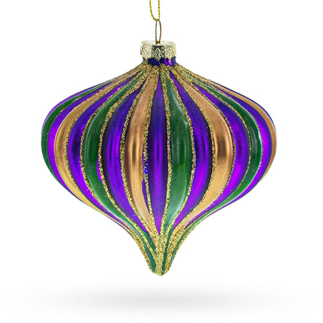 Vibrant Vintage Multicolored Blown Glass Christmas Ornaments ,dimensions in inches: 6.1 x 3.2 x