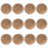 Wood 12 Unfinished Unpainted Wooden Balls for Craft DIY 1.5 Inches in Beige color Round