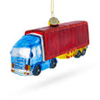 Glass Truck Driver Blown Glass Christmas Ornament in Multi color