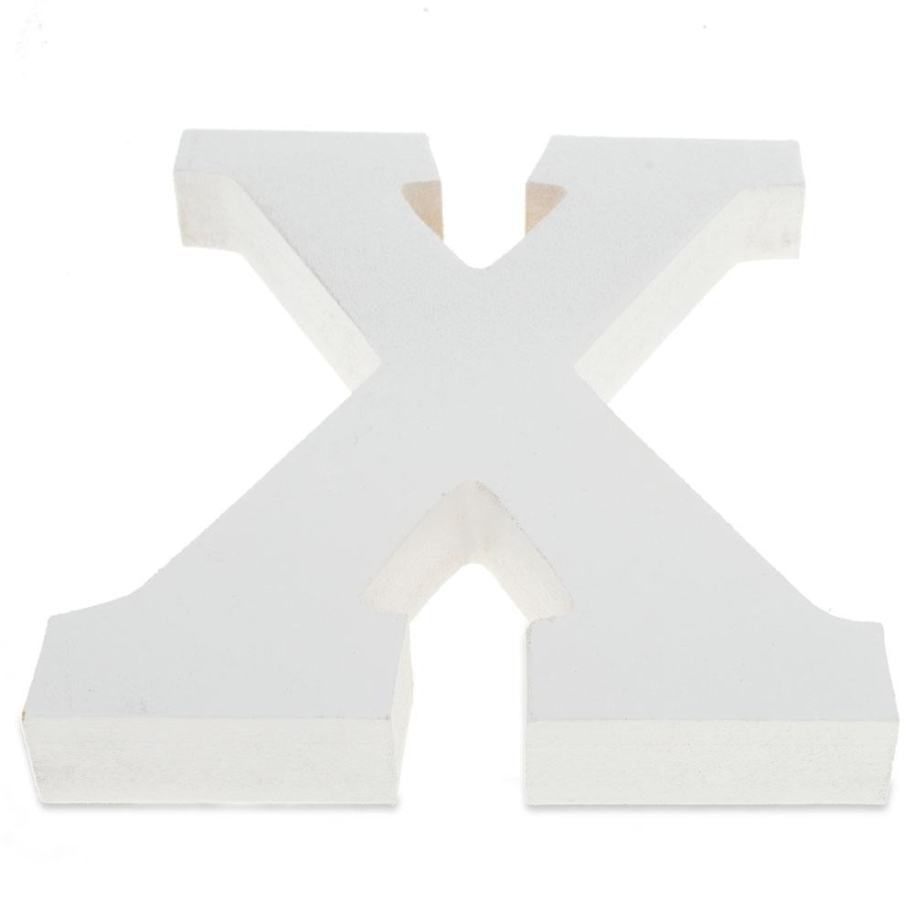 Buy Courier Font White Color Wooden Letter X (6 Inches) – BestPysanky