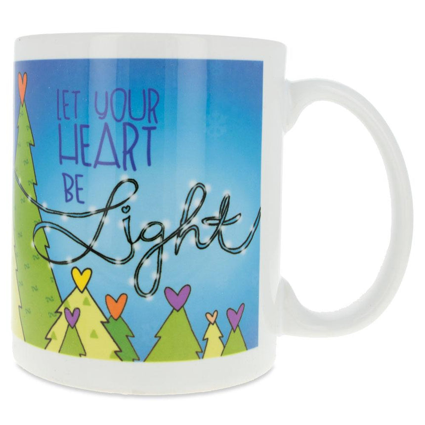 Ceramic Let Your Heart Be Light Coffee Mug 4 Inches in Multi color