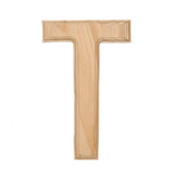 Wood Unfinished Unpainted Wooden Letter T (6 Inches) in Beige color