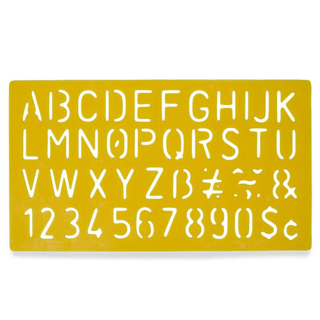 Set of 4 Stencil Templates with Letters and Numbers 9.75 Inches ,dimensions in inches: 9.75 x 6 x 0.2