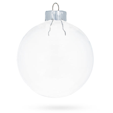 Plastic Clear Plastic Christmas Ball Ornament DIY Craft 3.2 Inches in Clear color Round