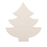 Wood Unfinished Wooden Christmas Tree Shape Cutout DIY Craft 4.6 Inches in Beige color Triangle