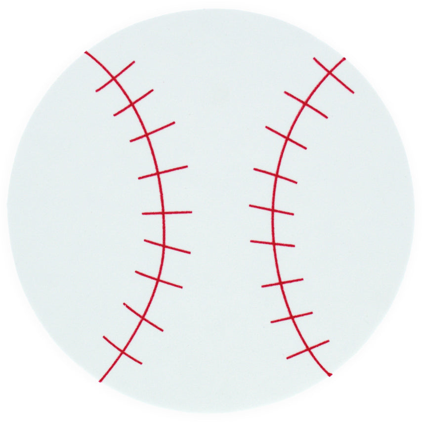 Styrofoam Set of 3 Foam Baseball Craft Cutouts 4.3-Inch DIY Crafts in White color Round