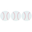 Styrofoam Set of 3 Foam Baseball Craft Cutouts 4.3-Inch DIY Crafts in White color Round