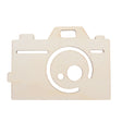 Wood Unfinished Wooden Camera Cutout DIY Craft 4.85 Inches in Beige color