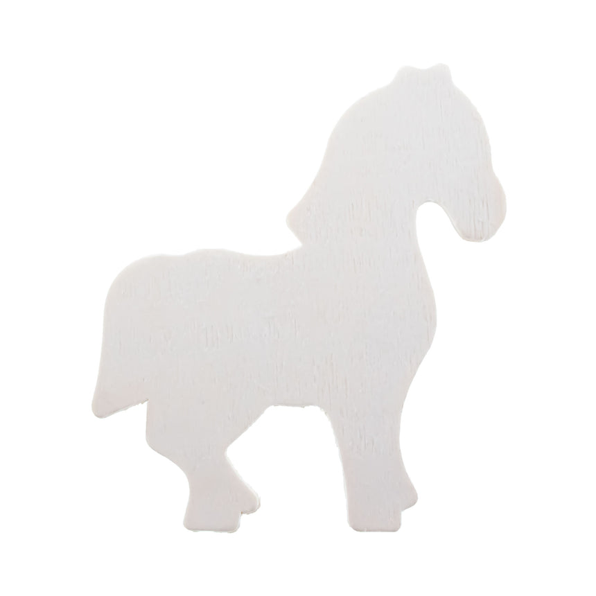 Wood Unfinished Wooden Horse Cutout DIY Craft 3.8 Inches in Beige color