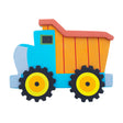 Wood Painted Wooden Dump Truck Cutout DIY Craft 4.6 Inches in Multi color