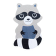 Wood Painted Wooden Raccoon Cutout DIY Craft 4.1 Inches in Gray color